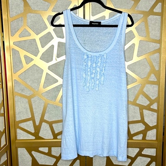 DSQUARED2 Sky Blue Tank‎ top - Picture 1 of 3